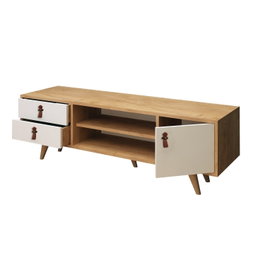 Hanah Home Mueble de TV Lara Roble y Blanco
